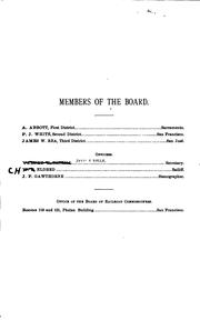 Annual Report of the Board of Railroad Commissioners of the State of California by Board of Railroad Commissioners of the State of California