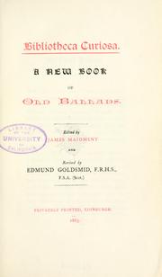 Cover of: new book of old ballads