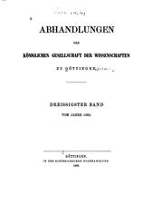 Cover of: Abhandlungen der königlichen Gesellschaft der Wissenschaften zu Göttingen by Königliche Gesellschaft der Wissenschaften zu Göttingen, Königliche Gesellschaft der Wissenschaften zu Göttingen