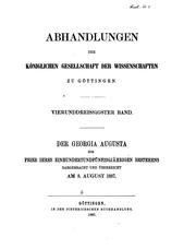 Cover of: Abhandlungen der königlichen Gesellschaft der Wissenschaften zu Göttingen by Königliche Gesellschaft der Wissenschaften zu Göttingen, Königliche Gesellschaft der Wissenschaften zu Göttingen