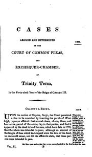 Cover of: Reports of Cases Argued and Determined in the Court of Common Pleas and Other Courts from ...