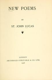 Cover of: New poems | St. John Lucas