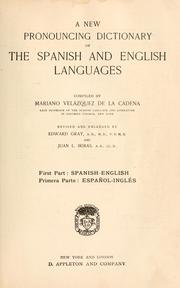 Cover of: A new pronouncing dictionary of the Spanish and English languages by Mariano Velázquez de la Cadena