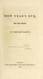 Cover of: A New Year's Eve and other poems by Bernard Barton