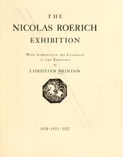The Nicolas Roerich exhibition by Christian Brinton