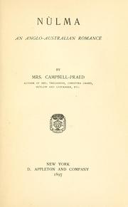 Cover of: Nùlma: an Anglo-Australian romance