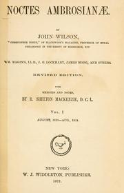 Cover of: Noctes ambrosianae by Wilson, John