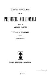 Cover of: Canti popolari delle provincie meridionali