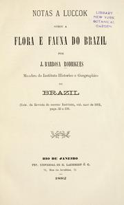 Cover of: Notas a Luccok sobre a flora e fauna do Brazil.