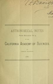 Cover of: Notes on Saturn. by Davidson, George
