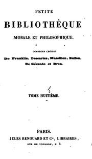 Cover of: Du perfectionnement moral, ou de l'éducation de soi-même by Joseph-Marie baron de Gérando