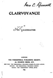 Cover of: Clairvoyance