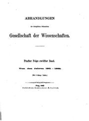 Cover of: Abhandlungen by Akademie der Wissenschaften in Göttingen, Königliche Gesellschaft der Wissenschaften zu Göttingen, Akademie der Wissenschaften in Göttingen, Královská česká společnost nauk