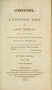 Cover of: O'Donnel by Lady Morgan