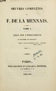 Cover of: OEuvres complètes de F. de La Mennais. by Félicité Robert de Lamennais