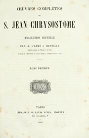 Cover of: Oeuvres complètes.: Traduction nouvelle par l'abbé J. Bareille.