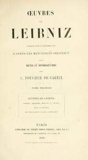 Cover of: OEuvres de Leibniz by Gottfried Wilhelm Leibniz