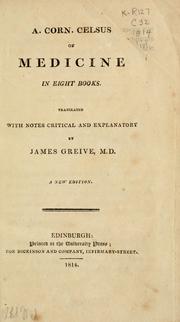 Cover of: Of medicine: in eight books