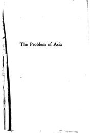 Cover of: The Problem of Asia and Its Effect Upon International Policies by Alfred Thayer Mahan