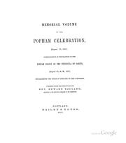 Cover of: Memorial Volume of the Popham Celebration, August 29, 1862