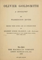 Cover of: Oliver Goldsmith, a biography by Washington Irving