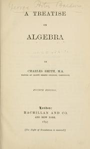 Cover of: treatise on algebra