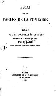 Cover of: Essai sur les Fables de La Fontaine ...