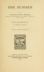 Cover of: One summer by Blanche Willis Howard, Blanche Willis Howard