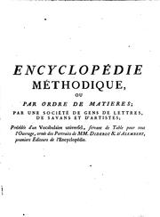 Cover of: Encyclopédie méthodique botanique