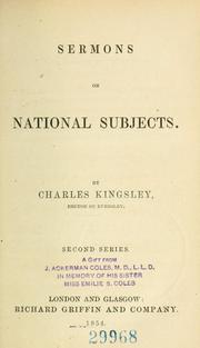 Cover of: Sermons on national subjects