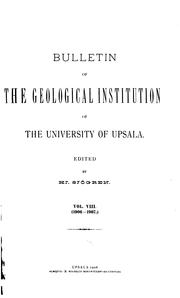 Cover of: Bulletin of the Geological Institution of the University of Upsala by Uppsala universitet Geologiska institutionen