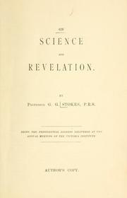 Cover of: On science and revelation. by Stokes, George Gabriel Sir