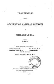 Cover of: Proceedings of the Academy of Natural Sciences of Philadelphia