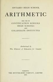 Ontario high school arithmetic by W. H. Ballard