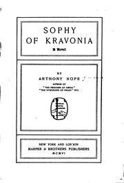 Cover of: Sophy of Kravonia: A Novel