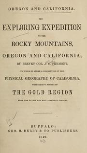 Cover of: Oregon and California by John Charles Frémont