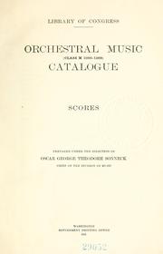 Cover of: Orchestral music (Class M1000-1268) catalogue.: Scores.