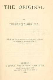 Cover of: original