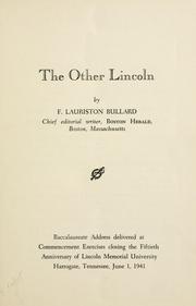 Cover of: The other Lincoln