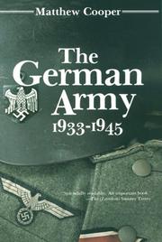 German Army 1933-1945 by Matthew Cooper