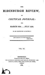 Cover of: The Edinburgh Review: Or Critical Journal by Sydney Smith, Francis Jeffrey, Macvey Napier, George Cornewall Lewis, William Empson, Henry Reeve, Arthur Elliot, Harold Cox
