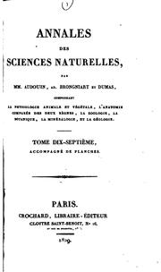 Annales des sciences naturelles by Adolphe Brongniart