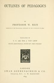 Outlines of pedagogics by Rein, Wilhelm