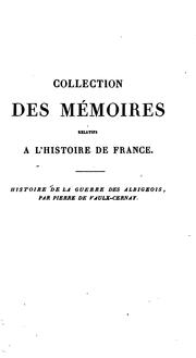 Cover of: COLLECTION DES MEMOIRES RELATIFS A L'HISTOIRE DE FRANCE