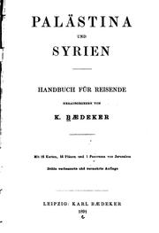 Cover of: Palästina und Syrien: Handbuch Für Reisende