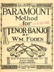 Cover of: Paramount method for tenor-banjo. by William Foden