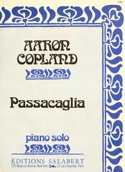 Cover of: Passacaglia: Piano Solo