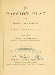 Cover of: The Passion play at Ober-Ammergau in the summer of 1871.