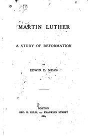 Cover of: Martin Luther: A Study of Reformation