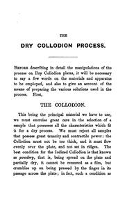 Cover of: The dry collodion process